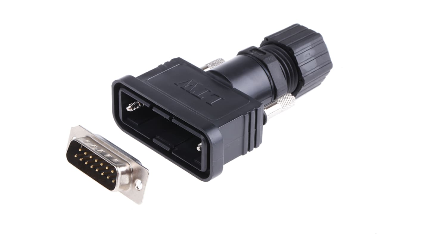 Connettore D-Sub MH Connectors impermeabile, A, Maschio, 15 vie, terminazione a saldare