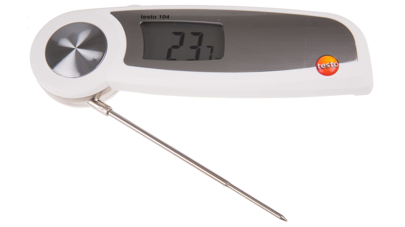 Testo 104 Digital Thermometer for Food Industry, Multipurpose Use, Penetration Probe, 1 Input(s), +250°C Max, ±0.5 °C