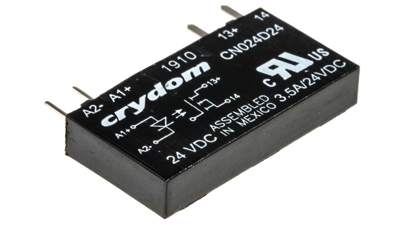 Sensata / Crydom ソリッドステートリレー 最大負荷電流:3.5 A 最大負荷電圧:24 V dc 基板実装, CN024D24