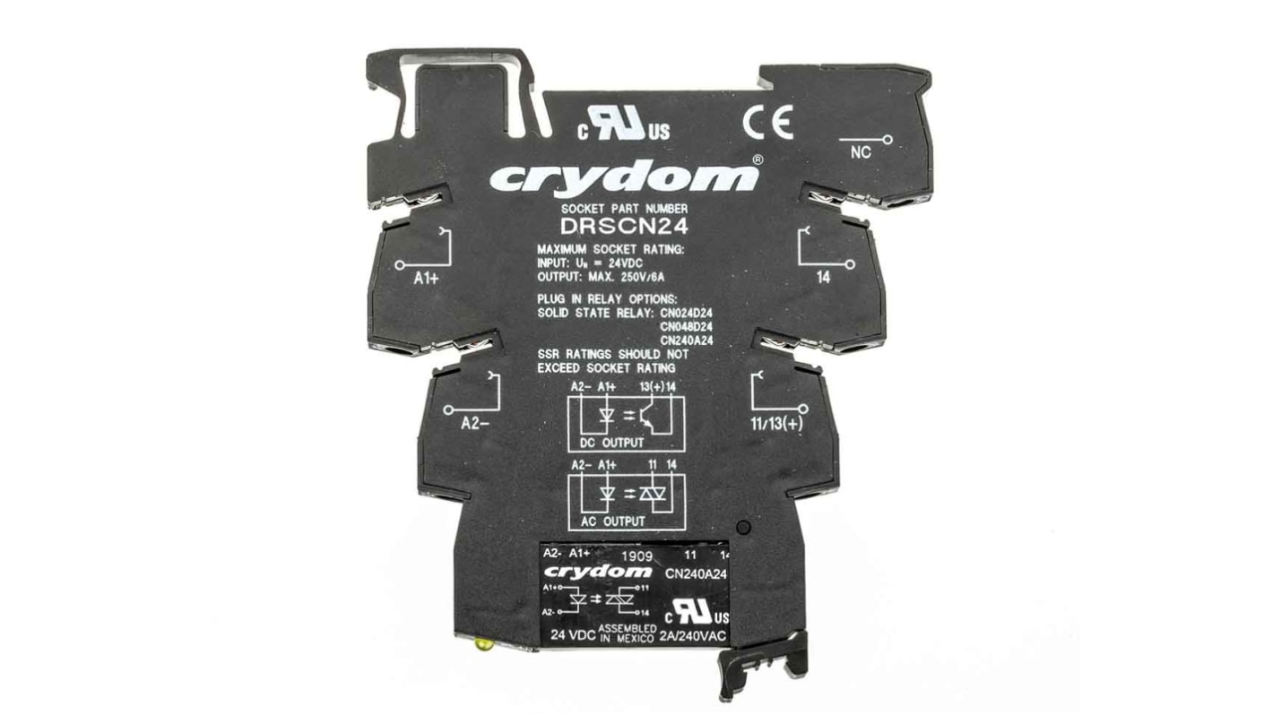 Sensata / Crydom ソリッドステートリレー 最大負荷電圧:250 V ac 最大負荷電流:2 A DIN Rail, DRA-CN240A24