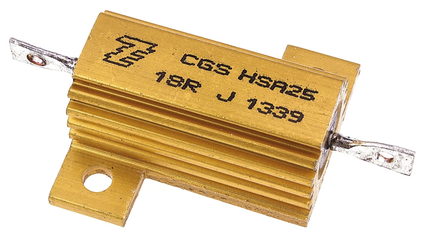 TE Connectivity, 18Ω 25W Wire Wound Chassis Mount Resistor HSA2518RJ ±5%