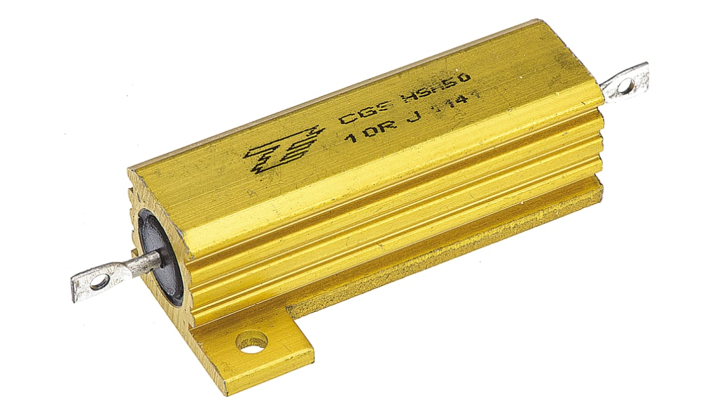 TE Connectivity, 10Ω 50W Wire Wound Chassis Mount Resistor HSA5010RJ ±5%