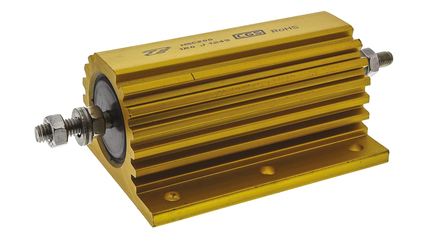 TE Connectivity, 1Ω 200W Wire Wound Chassis Mount Resistor HSC2001R0J ±