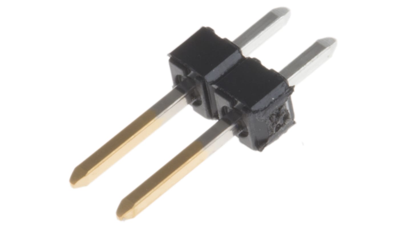 Molex KK 254 42375, 2.54mm pitch, 2-polet med 1 rækker Lige Hanstiftliste, Hulmontering