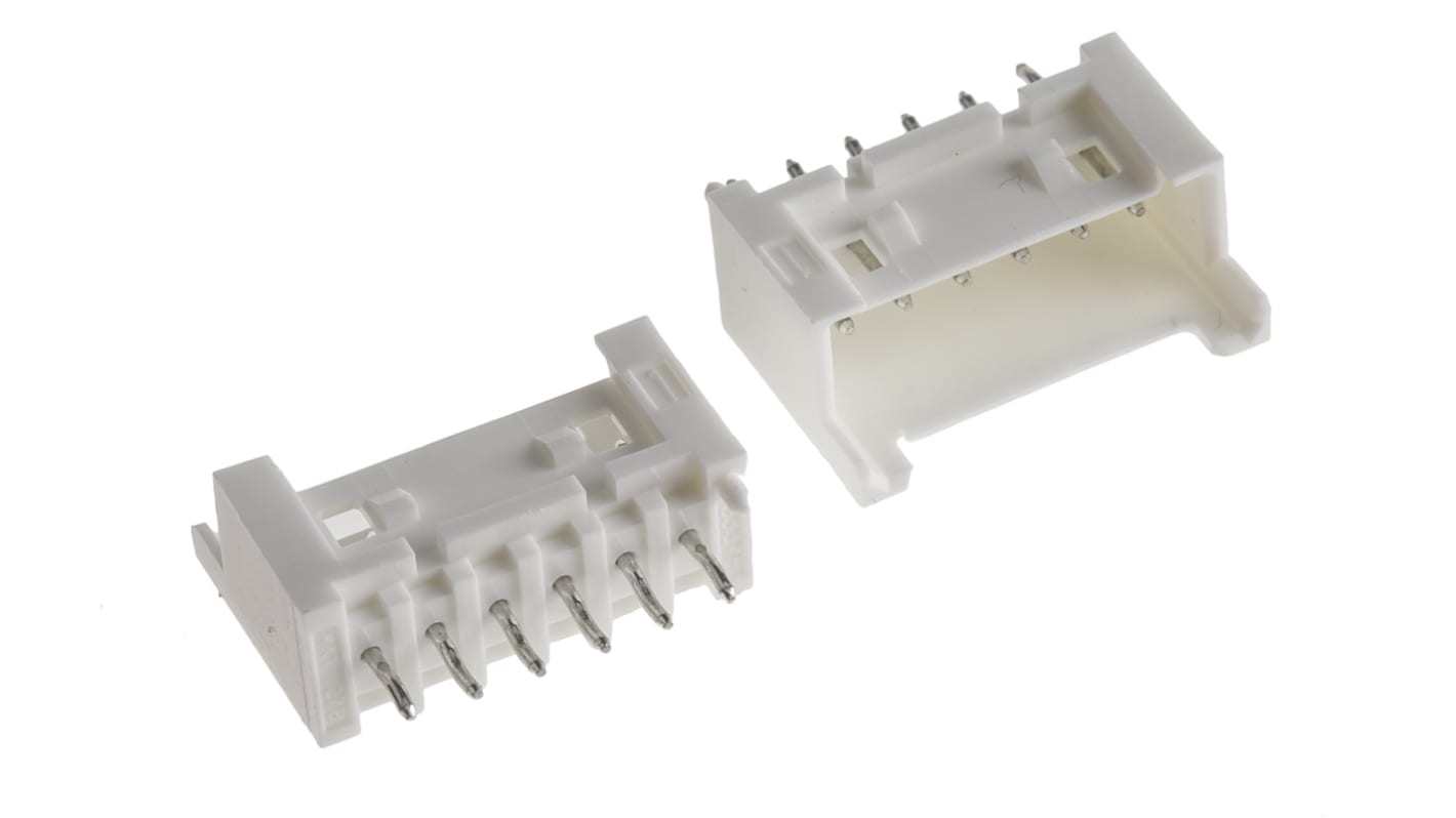 Molex Mini-Lock Series Straight Through Hole PCB Header, 6 Contact(s), 2.5mm Pitch, 1 Row(s), Shrouded