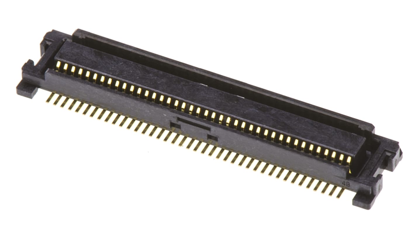 Molex SlimStack Series Straight Surface Mount PCB Socket, 80-Contact, 2-Row, 0.5mm Pitch, Solder Termination