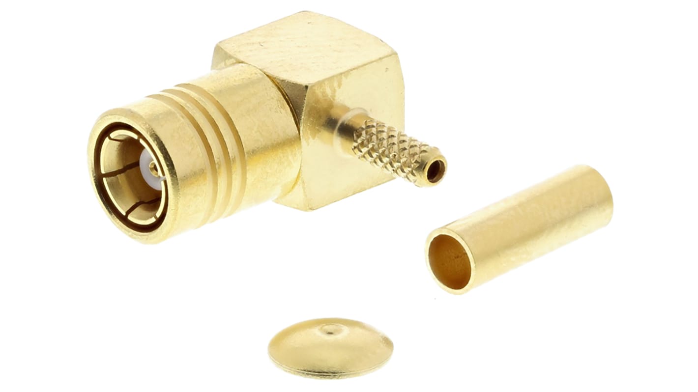 Radiall, Plug Cable Mount SMB Connector, 50Ω, Crimp Termination, Right Angle Body