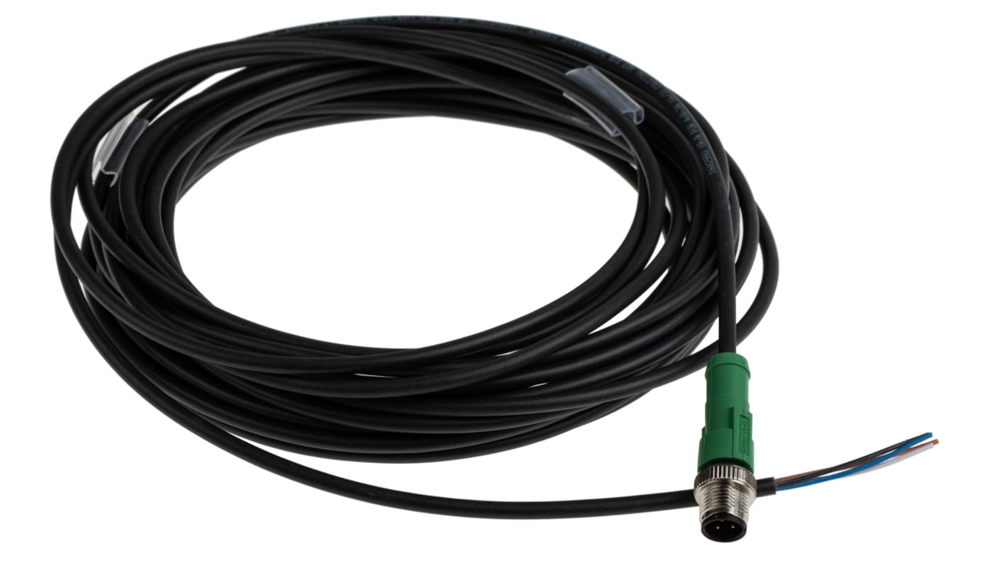 Phoenix Contact Male 4 way M12 to Unterminated Sensor Actuator Cable, 10m