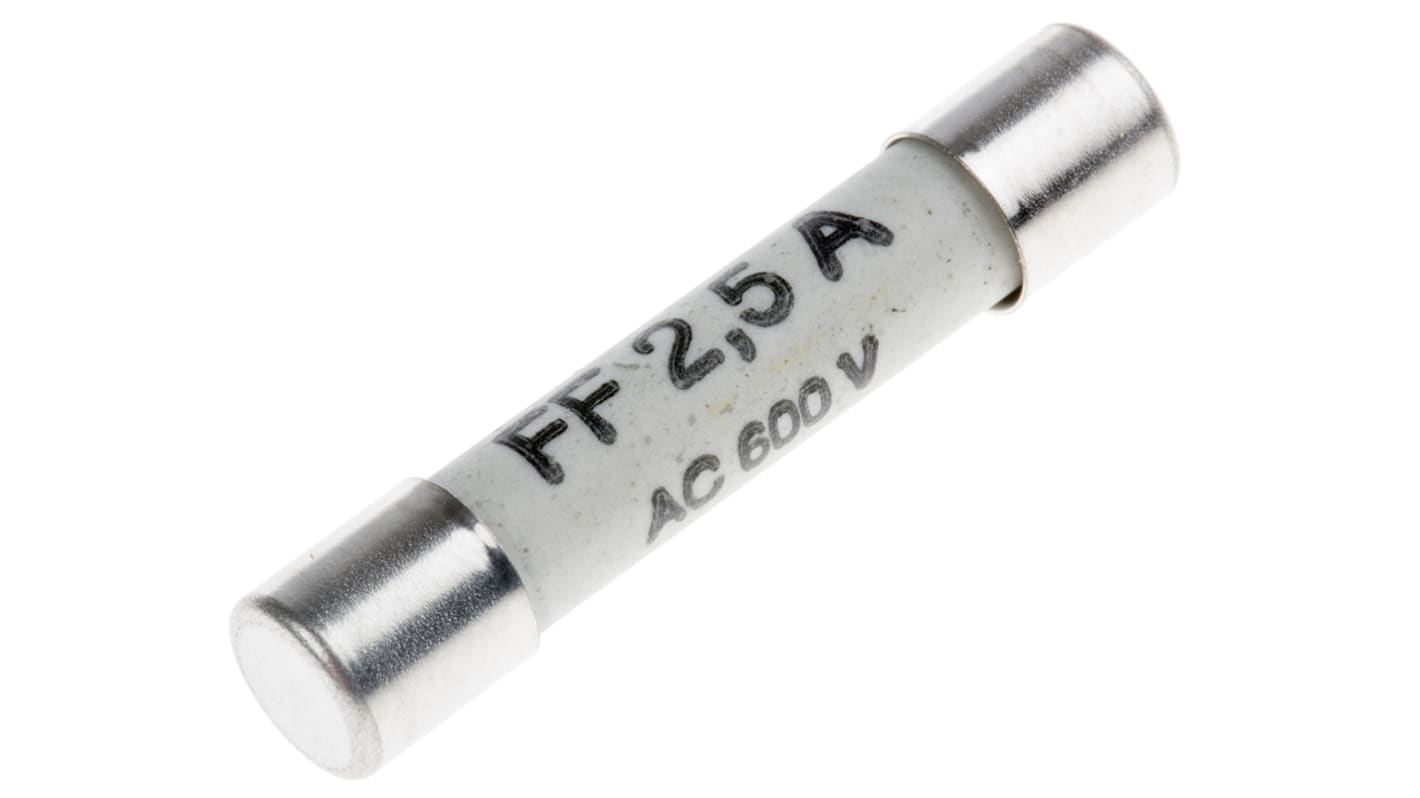 RS PRO 2.5A FF Ceramic Cartridge Fuse, 6.3 x 32mm