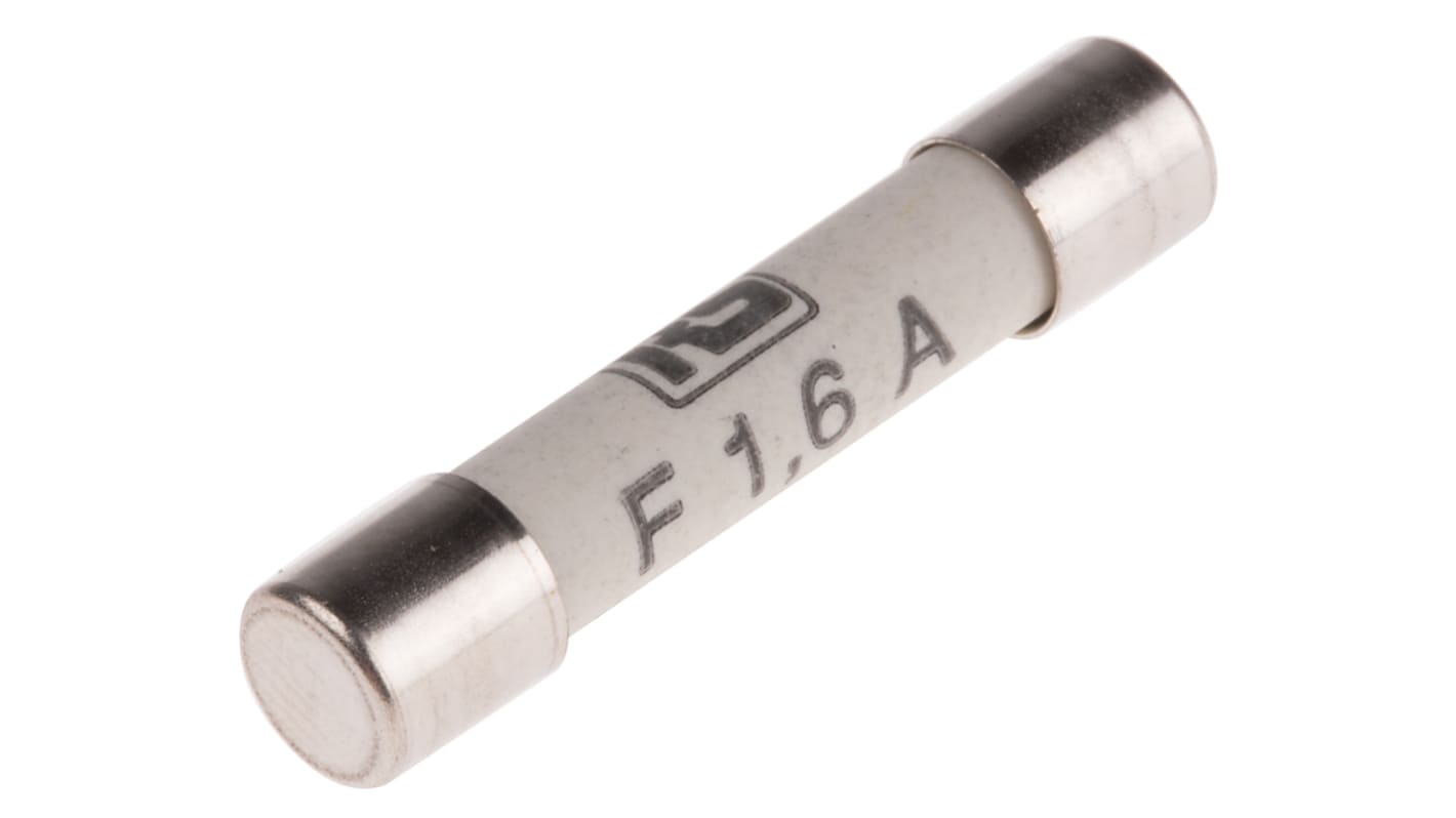 RS PRO Feinsicherung F / 1.6A 6.3 x 32mm 500V ac Keramik