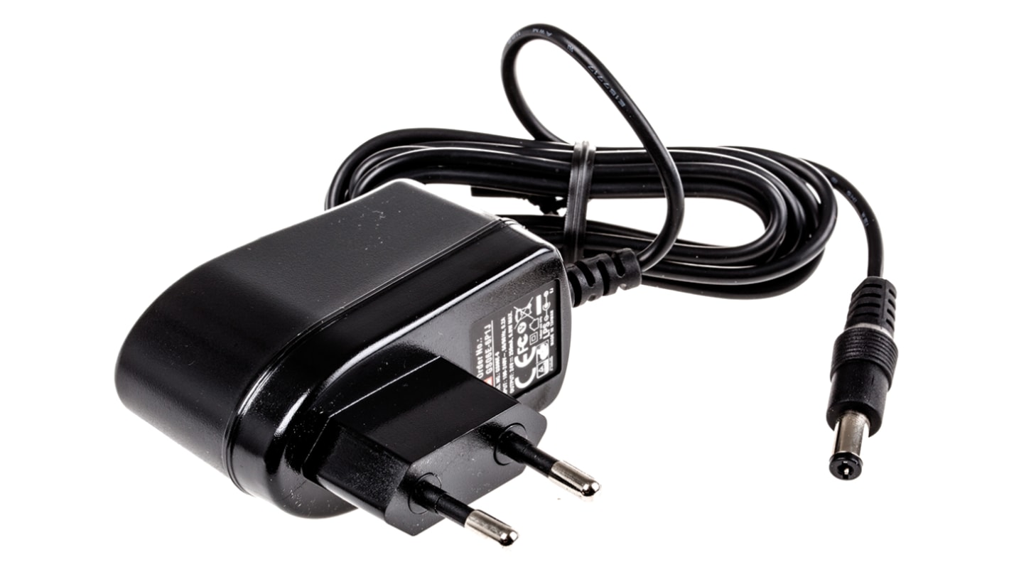 MEAN WELL Steckernetzteil AC/DC-Adapter 6W, 100V ac, 24V dc / 250mA, EU-Netzstecker