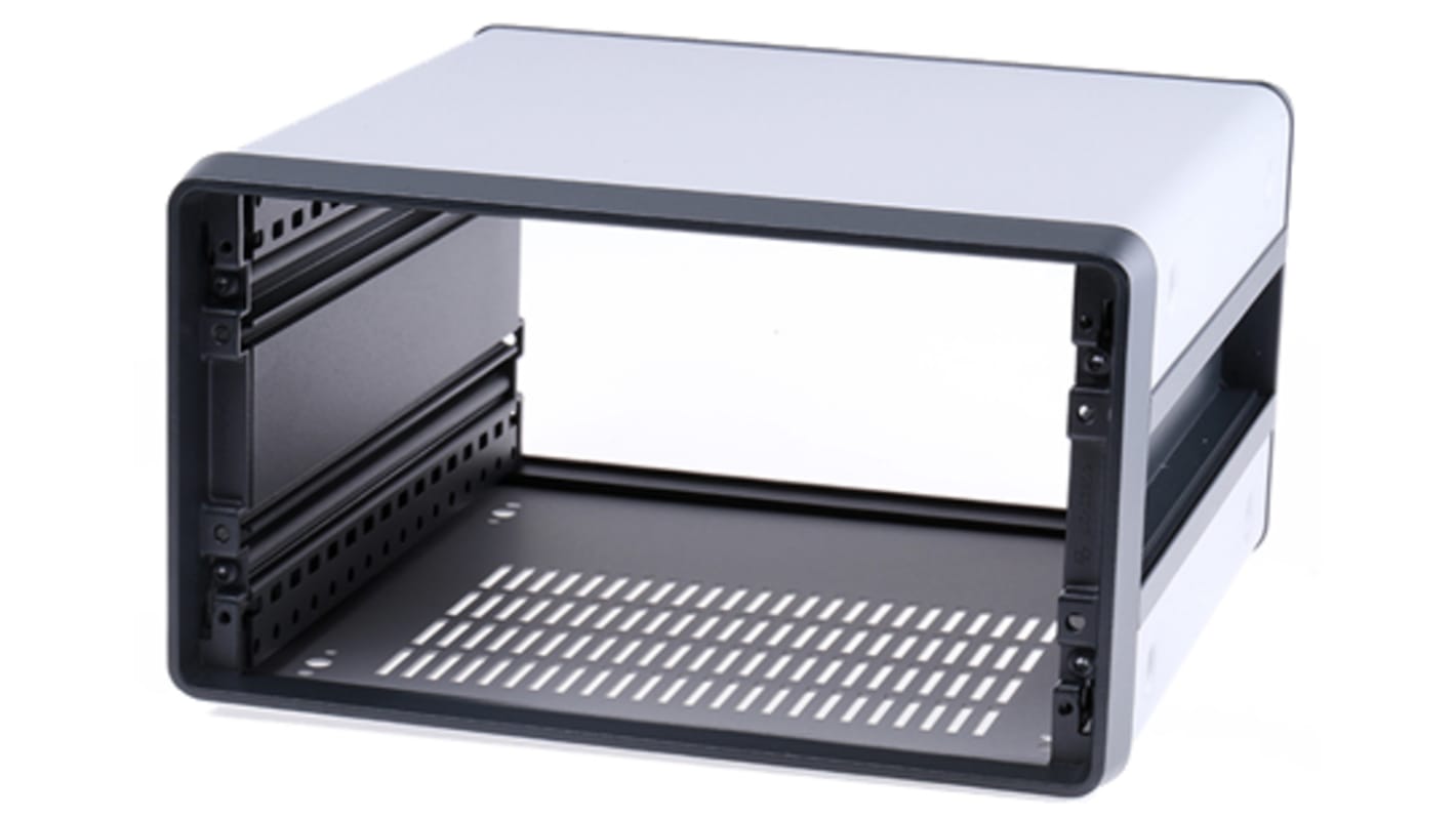 Contenitore 19" montaggio rack nVent SCHROFF 3U 147.1 x 257 x 271mm, in Alluminio, ventilato, col. Grigio, argento