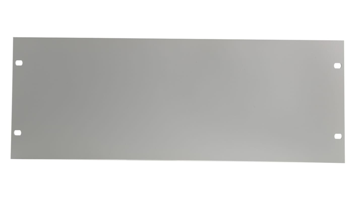 nVent SCHROFF Aluminium Frontplatte 4U, 483 x 177mm, Grau