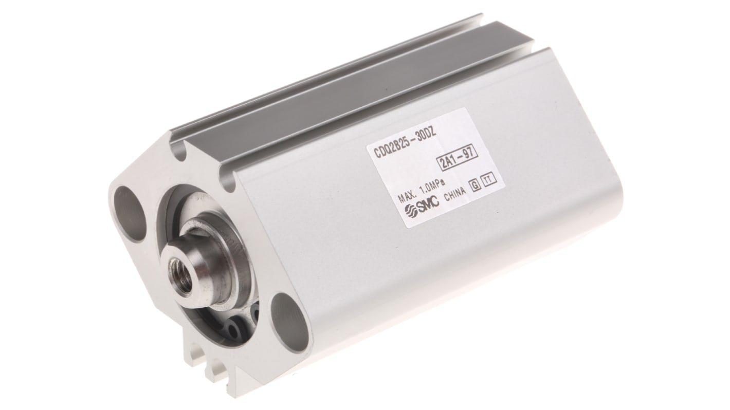 SMC Pneumatic Compact Cylinder - 25mm Bore, 30mm Stroke, CQ2 Series, Double Acting