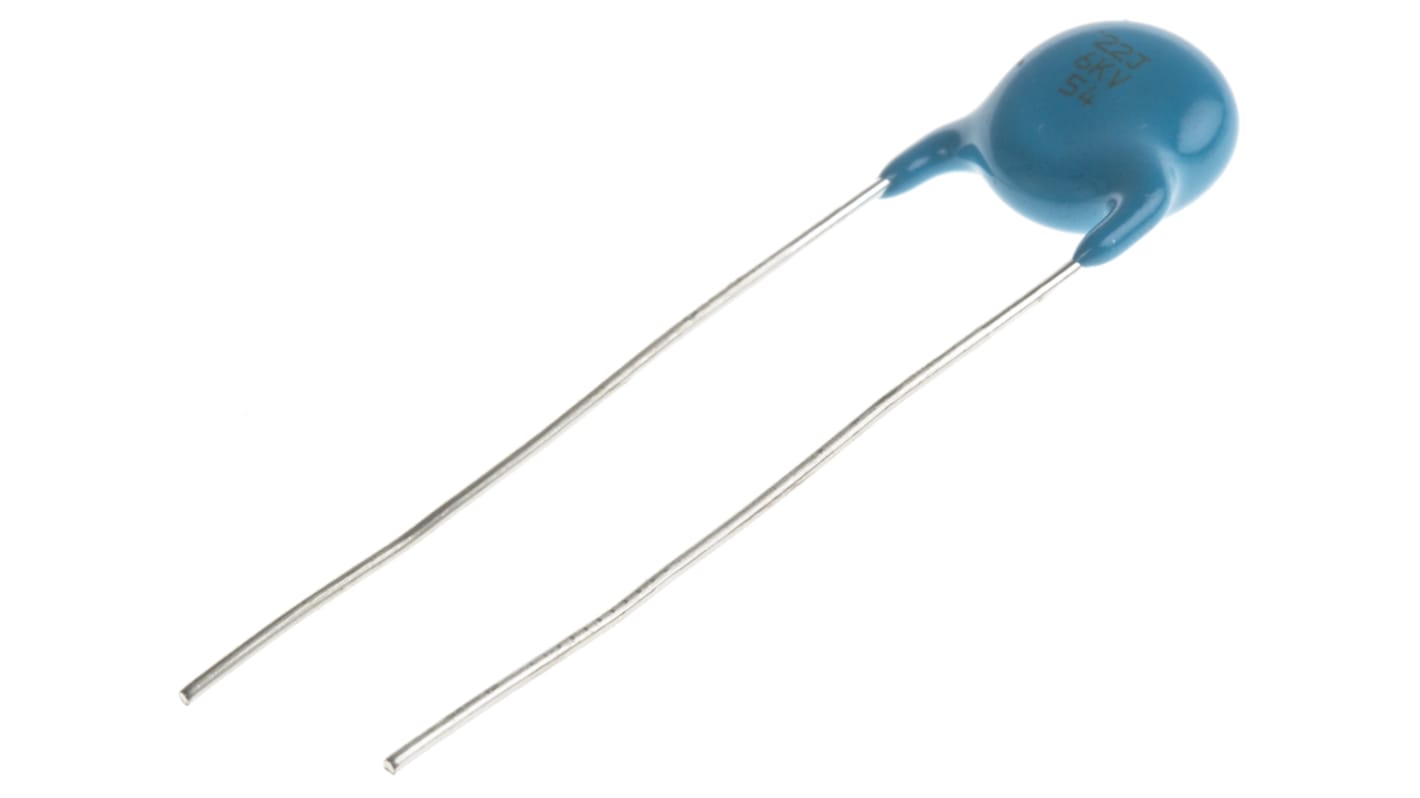 Murata Single Layer Ceramic Capacitor SLCC 22pF 6.3kV dc ±5% SL Dielectric, DEC, Through Hole +85°C Max Op. Temp.