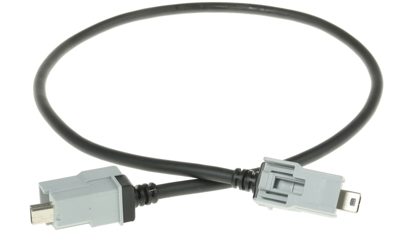 Cable USB 2.0 Molex, con A. Mini USB B Macho, con B. Mini USB B Macho, long. 500mm, color Negro