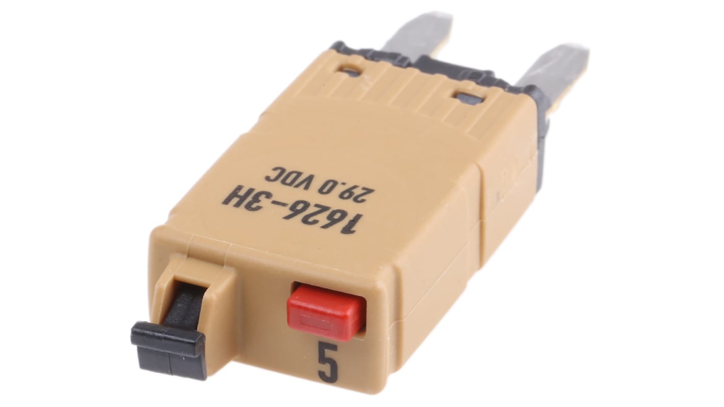 ETA Thermal Circuit Breaker - 1626 Single Pole 24, 12V Voltage Rating, 5A Current Rating