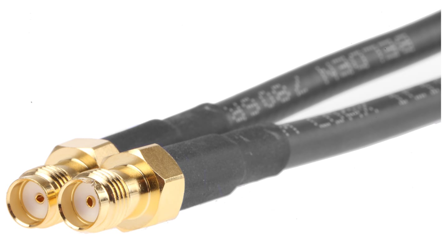 Mobilemark Female SMA to Female SMA Coaxial Cable, 3m, RF195 Coaxial, Terminated