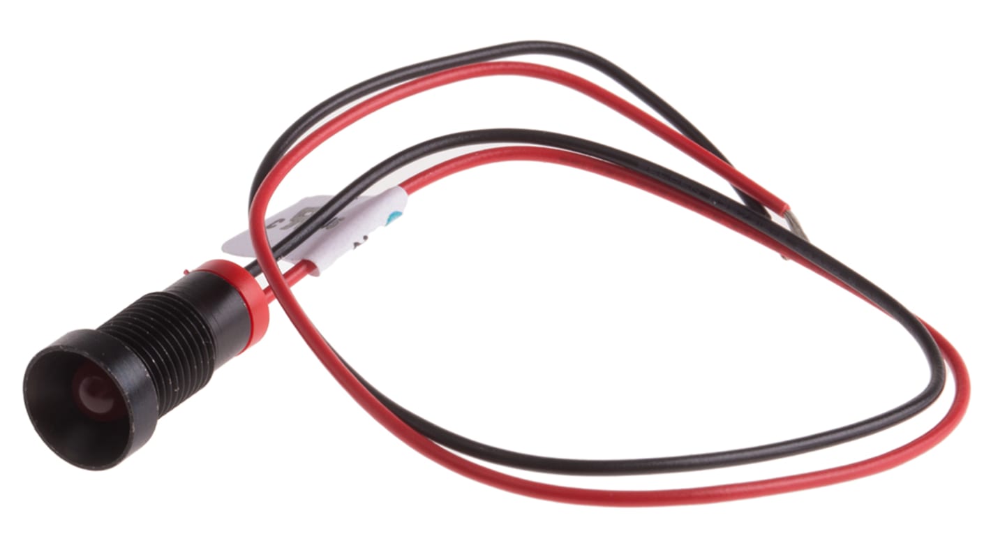 Indicatore da pannello RS PRO Rosso  a LED, 2V cc, IP67, Ad incasso, foro da 8mm