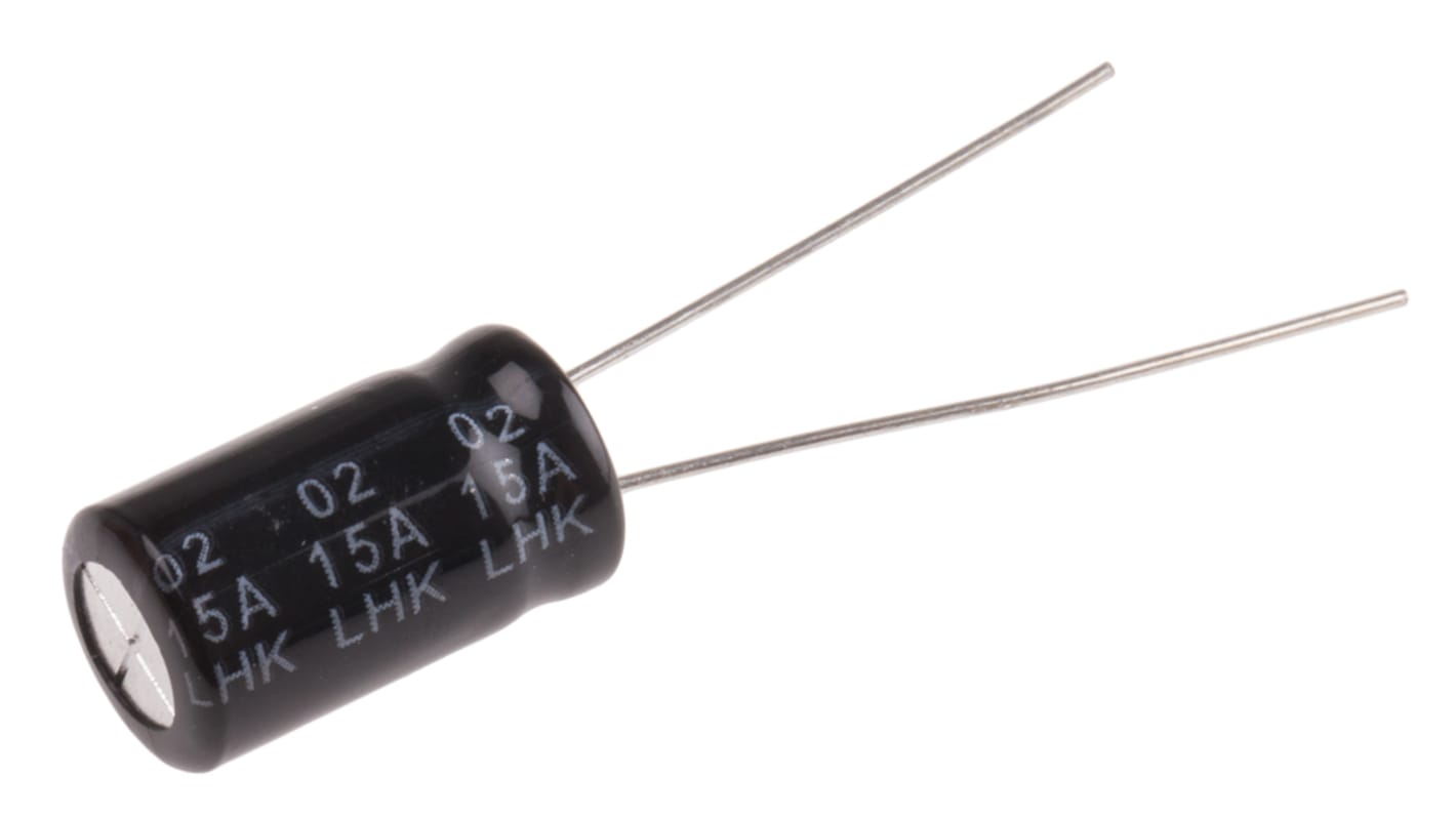 Condensador electrolítico RS PRO, 4.7μF, ±20%, 400V dc, Radial, Orificio pasante, 8 (Dia.) x 14mm, paso 3.5mm