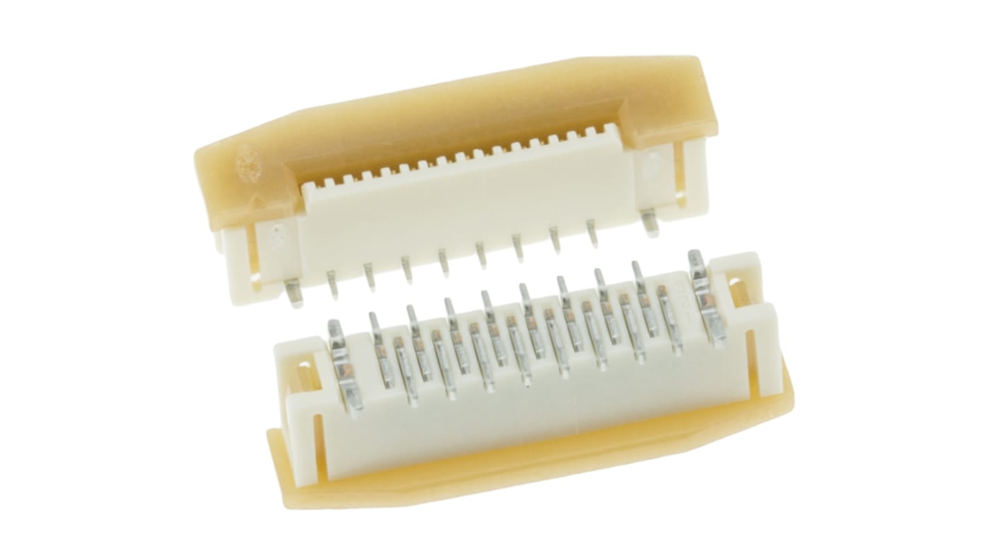 Molex, Easy-On, 52559 0.5mm Pitch 16 Way Straight Female FPC Connector, ZIF Vertical Contact