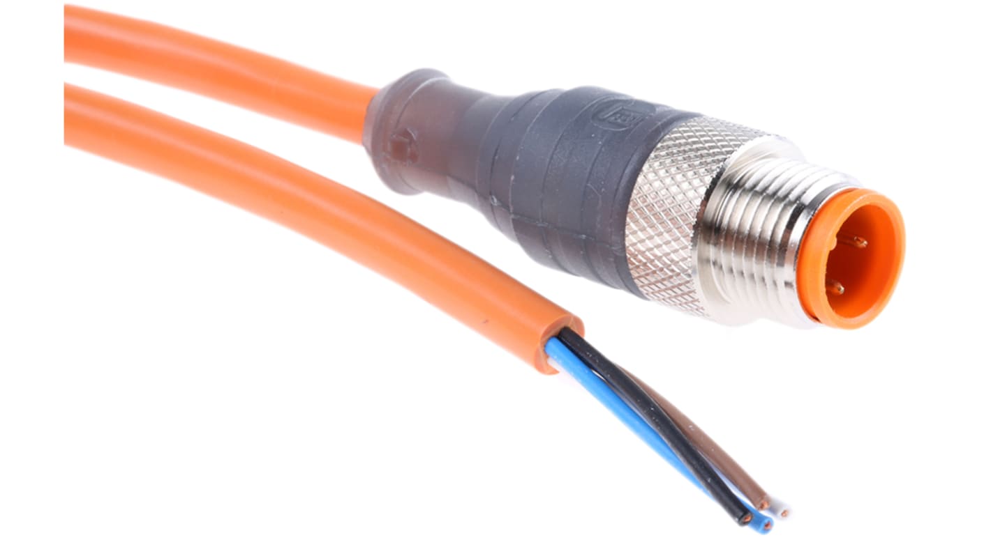 Lumberg Automation Straight Male 4 way M12 to Unterminated Sensor Actuator Cable, 2m