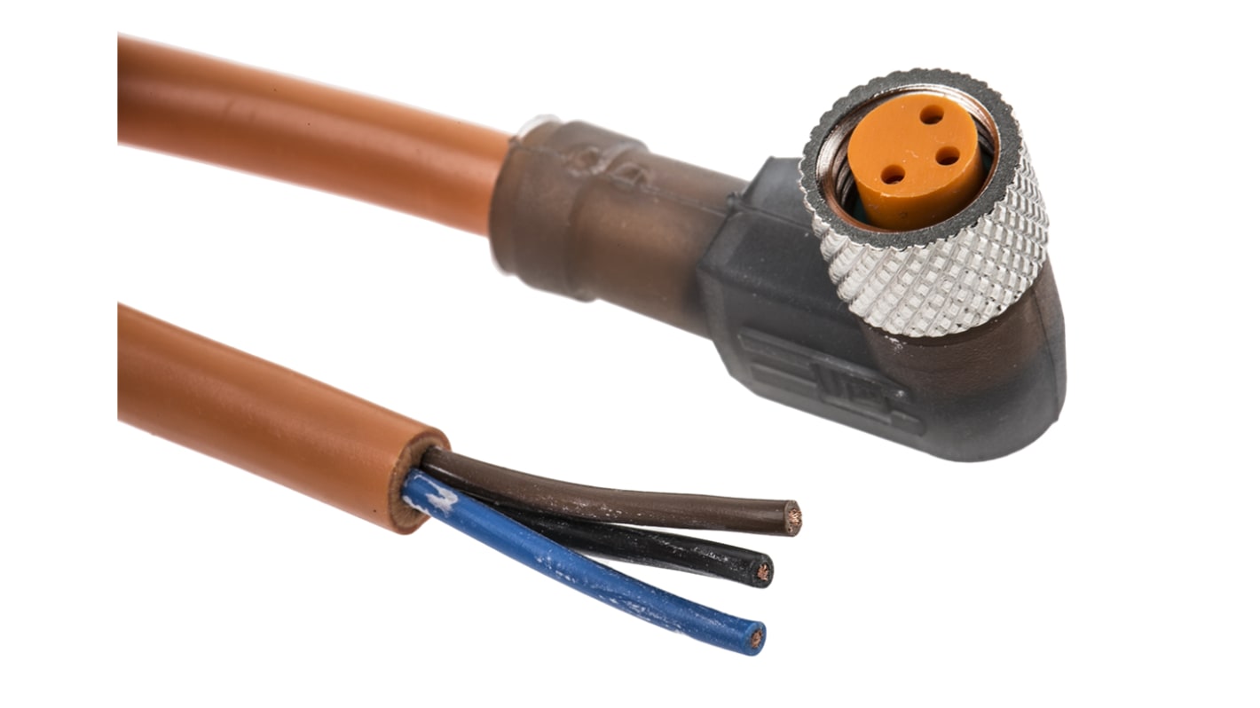 11324 RKMWV 306/2 M Lumberg Automation Right Angle Female 3 way M8