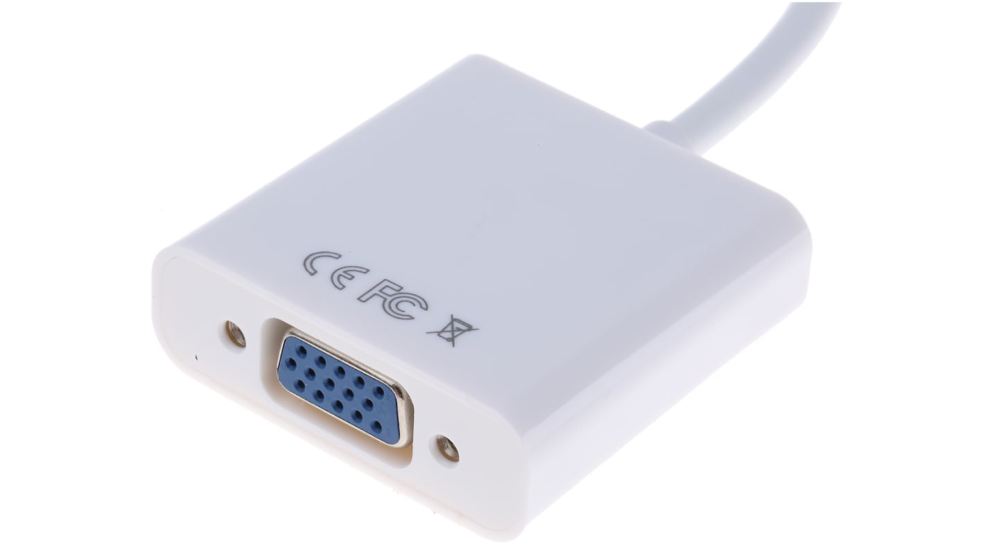 Câble DisplayPort RS PRO, en 100mm Blanc