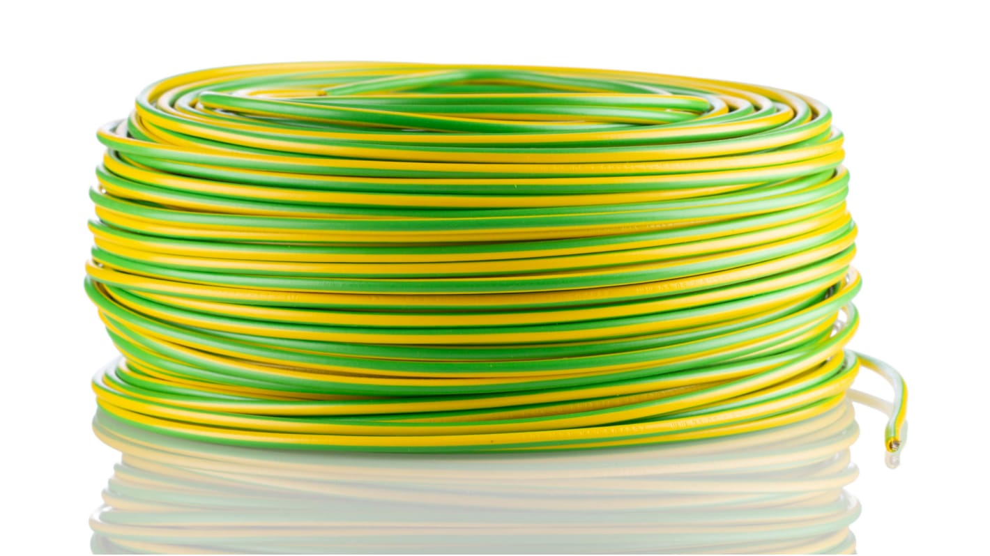 Lapp Einzeladerleitung 2,5 mm², 14 AWG 100m Grün/Gelb PVC isoliert Ø 3.7mm UL1015