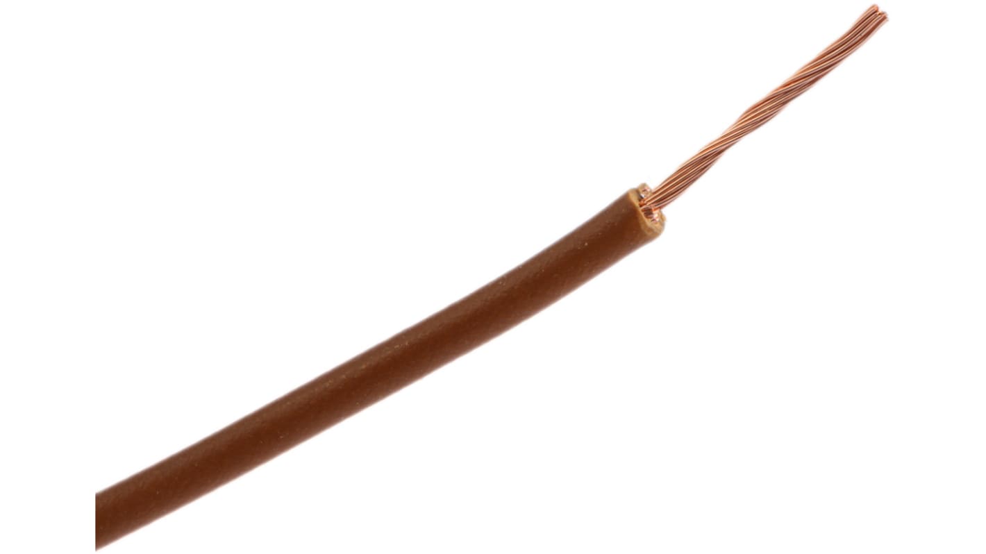 Lapp ÖLFLEX® H05V-K Series Brown 0.75 mm² Hook Up Wire, 24/32, 100m, PVC Insulation
