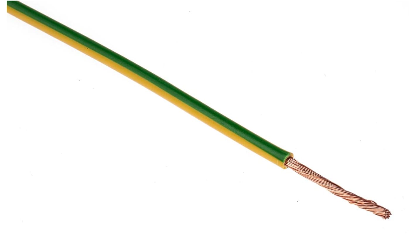 Lapp ÖLFLEX® H07V-K Series Green/Yellow 2.5 mm² Hook Up Wire, 50/30, 100m, PVC Insulation