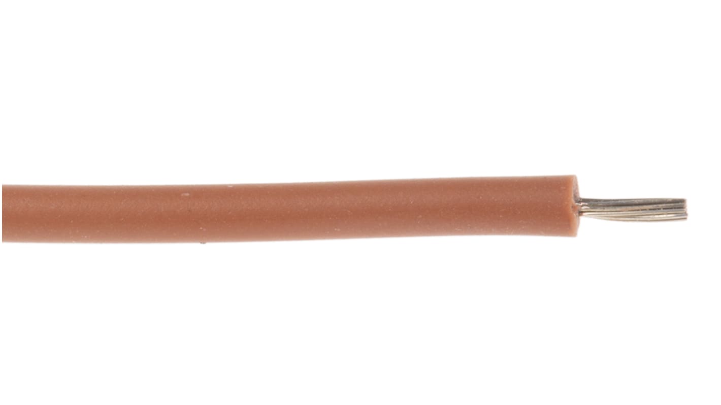 Lapp ÖLFLEX HEAT Series Brown 0.25 mm² Hook Up Wire, 24 AWG, 14/0.15 mm, 100m, Silicone Insulation