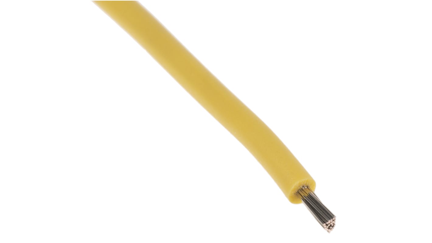 Lapp ÖLFLEX HEAT Series Yellow 0.75 mm² Hook Up Wire, 18 AWG, 19/0.25 mm, 100m, Silicone Insulation