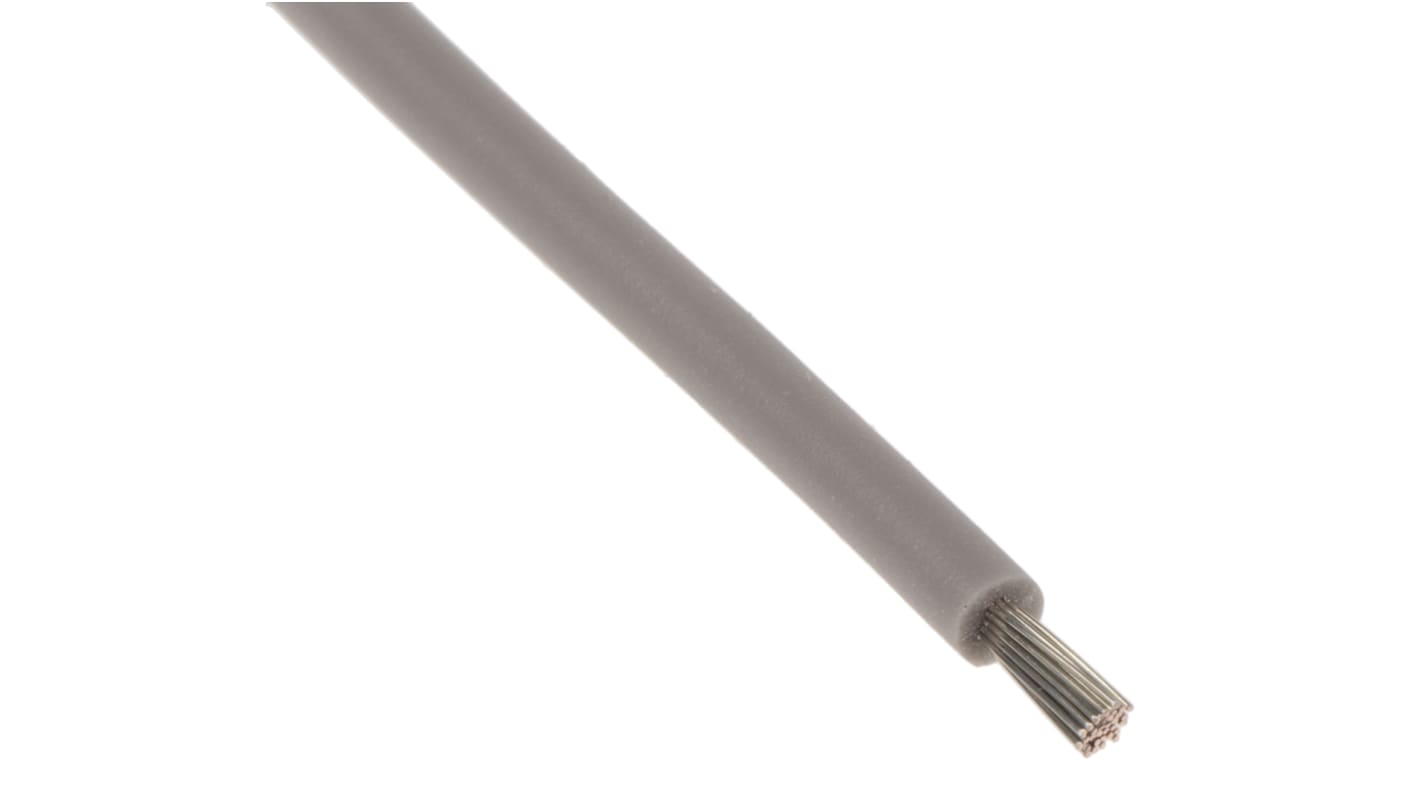 Cable de conexión Lapp 50106, área transversal 1 mm² Alta temperatura Filamentos del Núcleo 19 / 0,25 mm Gris, 300 V,