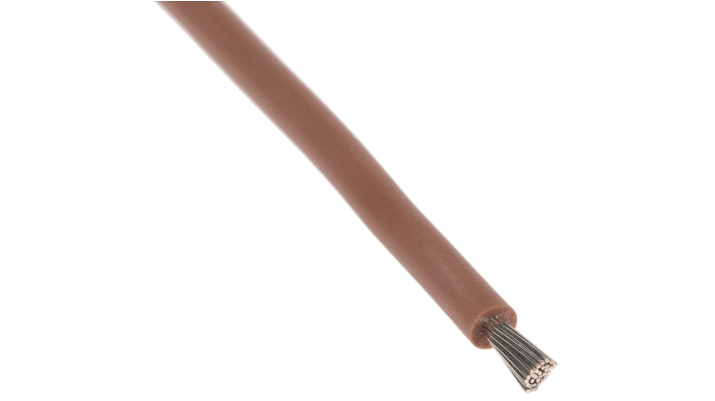 Lapp Einzeladerleitung 1,5 mm², 15 AWG 100m Braun Silikon isoliert Ø 2.8mm 19/0,25 mm Litzen