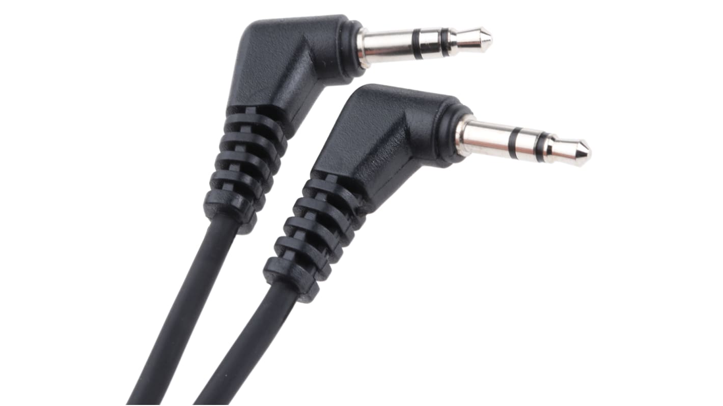 Switchcraft Male 3.5mm Stereo Jack to Male 3.5mm Stereo Jack Aux Cable, Black, 3.1m