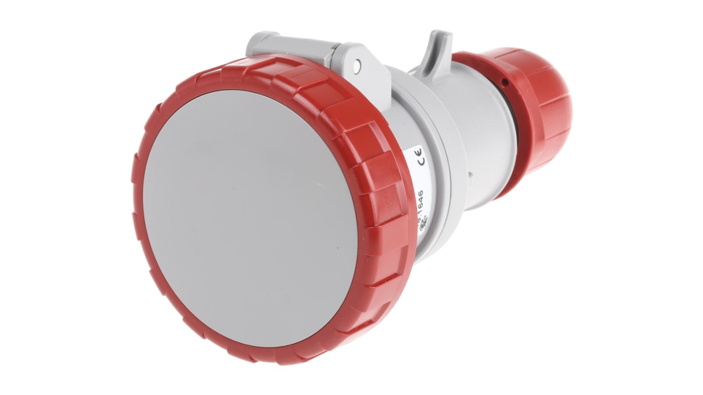 Scame IP66, IP67 Red Cable Mount 3P + E Industrial Power Socket, Rated At 16A, 415 V