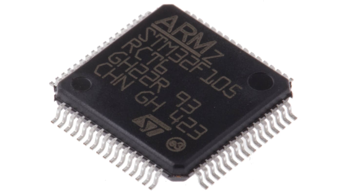 STMicroelectronics, 32bit ARM Cortex M3 Mikrokontroller, 72MHz, 256 kB Flash, 64 Ben LQFP