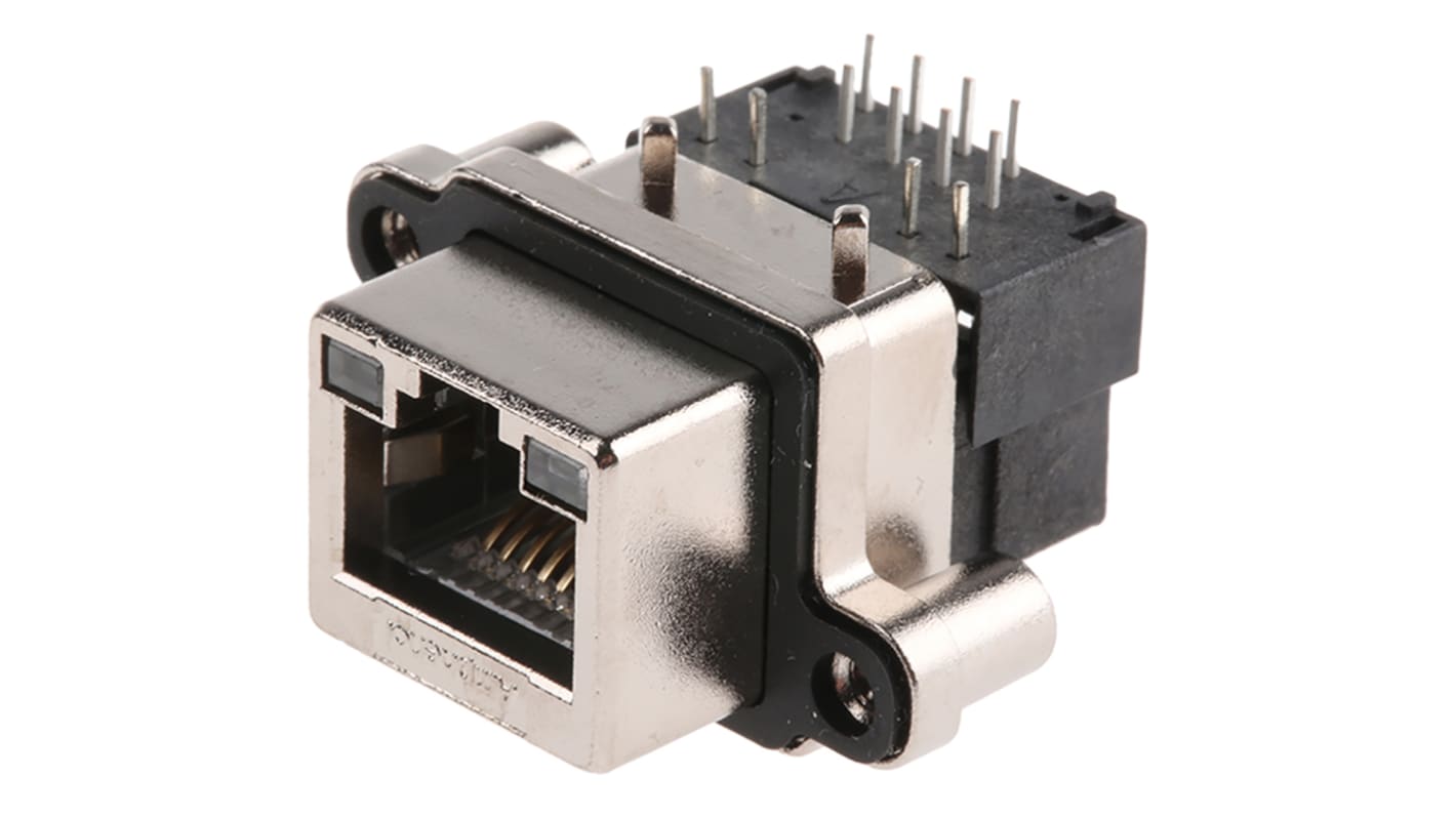 Conector RJ45 Hembra Amphenol ICC serie MRJ, de 8 vías