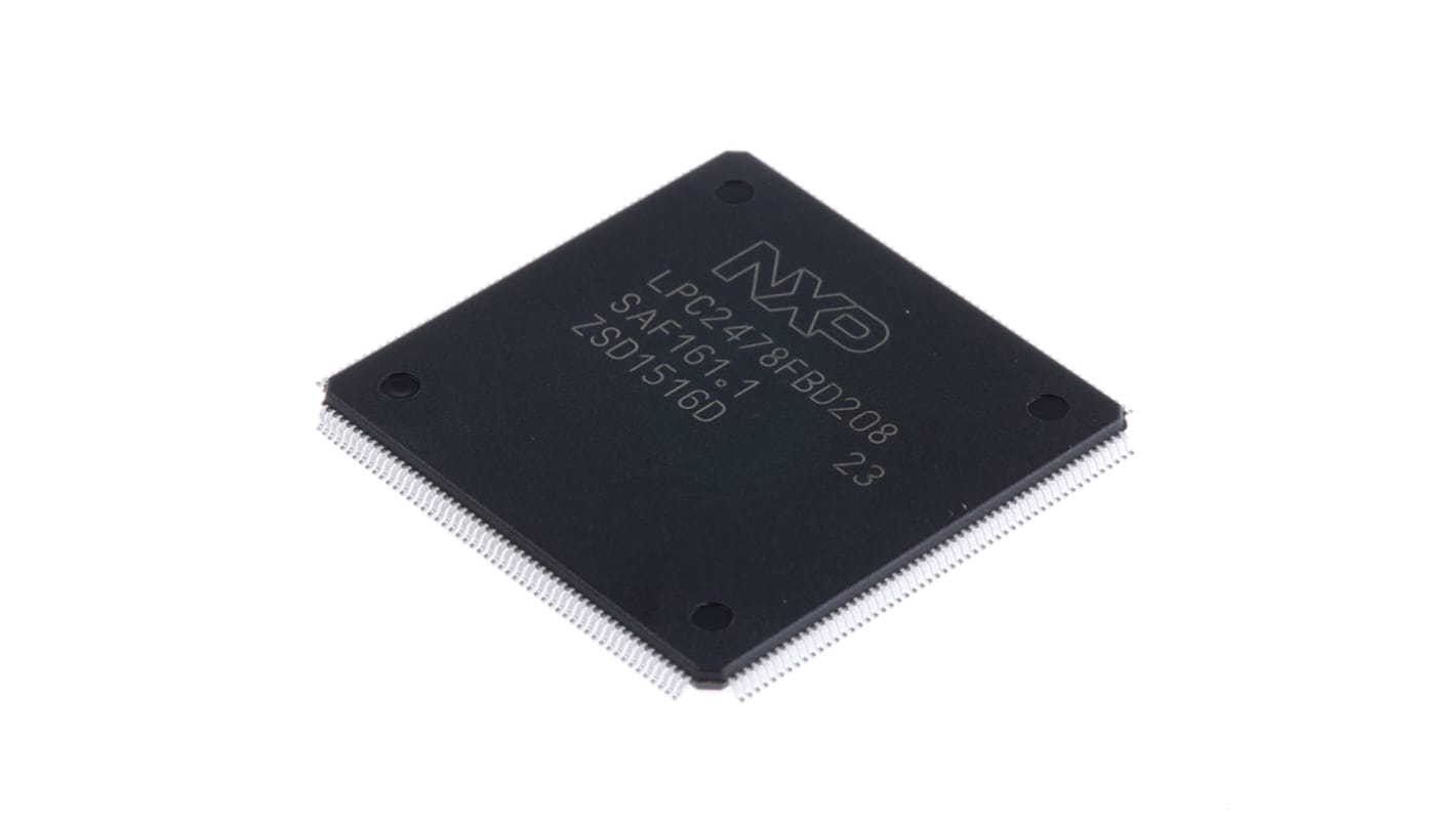 Microcontrolador NXP LPC2478FBD208,551, núcleo ARM7TDMI-S de 16bit, RAM 4 kB, 98 kB, 72MHZ, LQFP de 208 pines