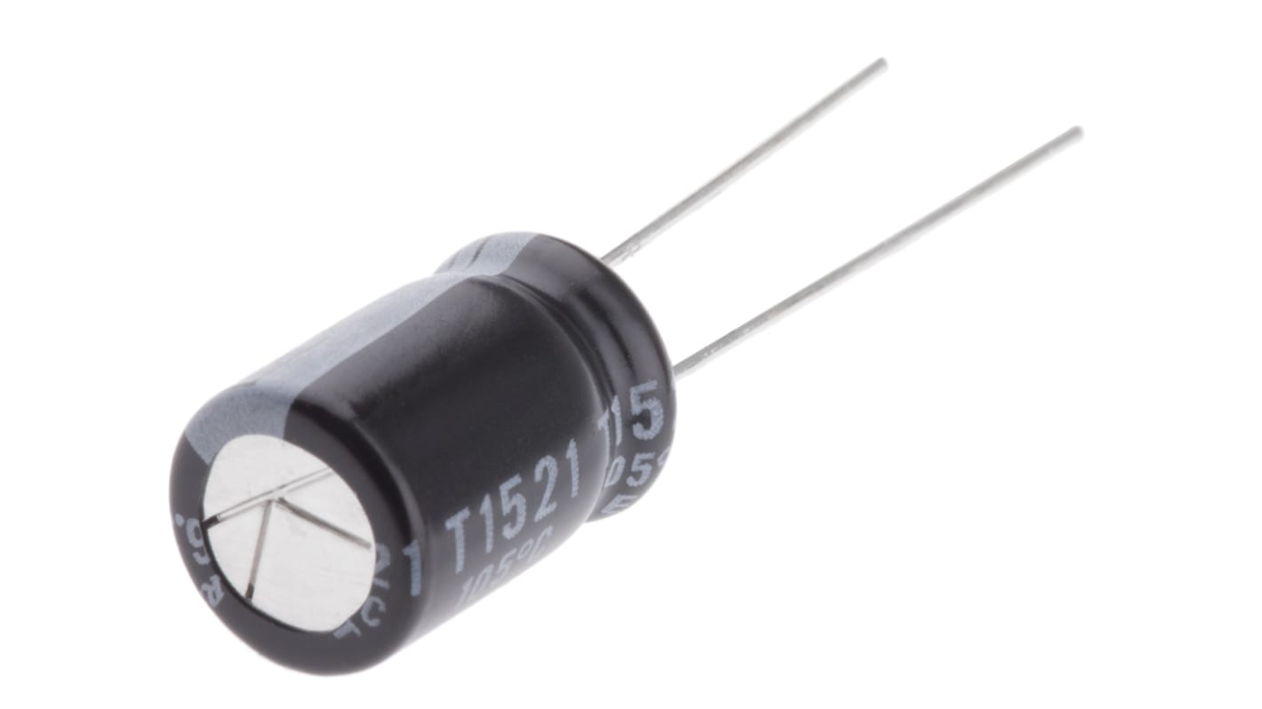 Rubycon ZLH, THT Aluminium-Elektrolyt Kondensator 820μF ±20% / 6.3V dc, Ø 8mm x 11.5mm, bis 105°C