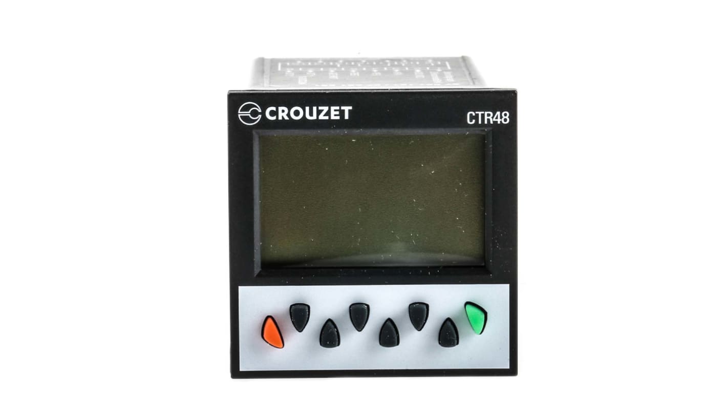 Crouzet CTR48, 6 cifret Tæller med LCD Display, Forsyning: 30 V=