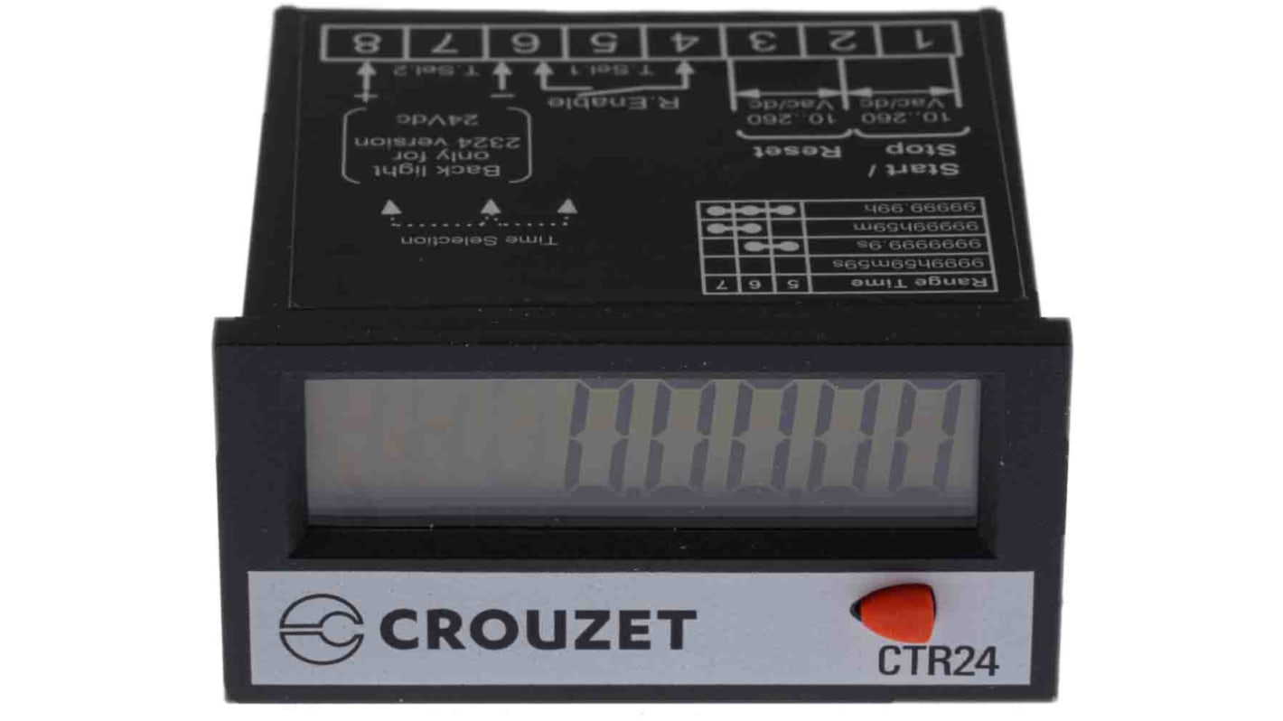 Crouzet CTR24 Counter, 8 Digit, 260 V