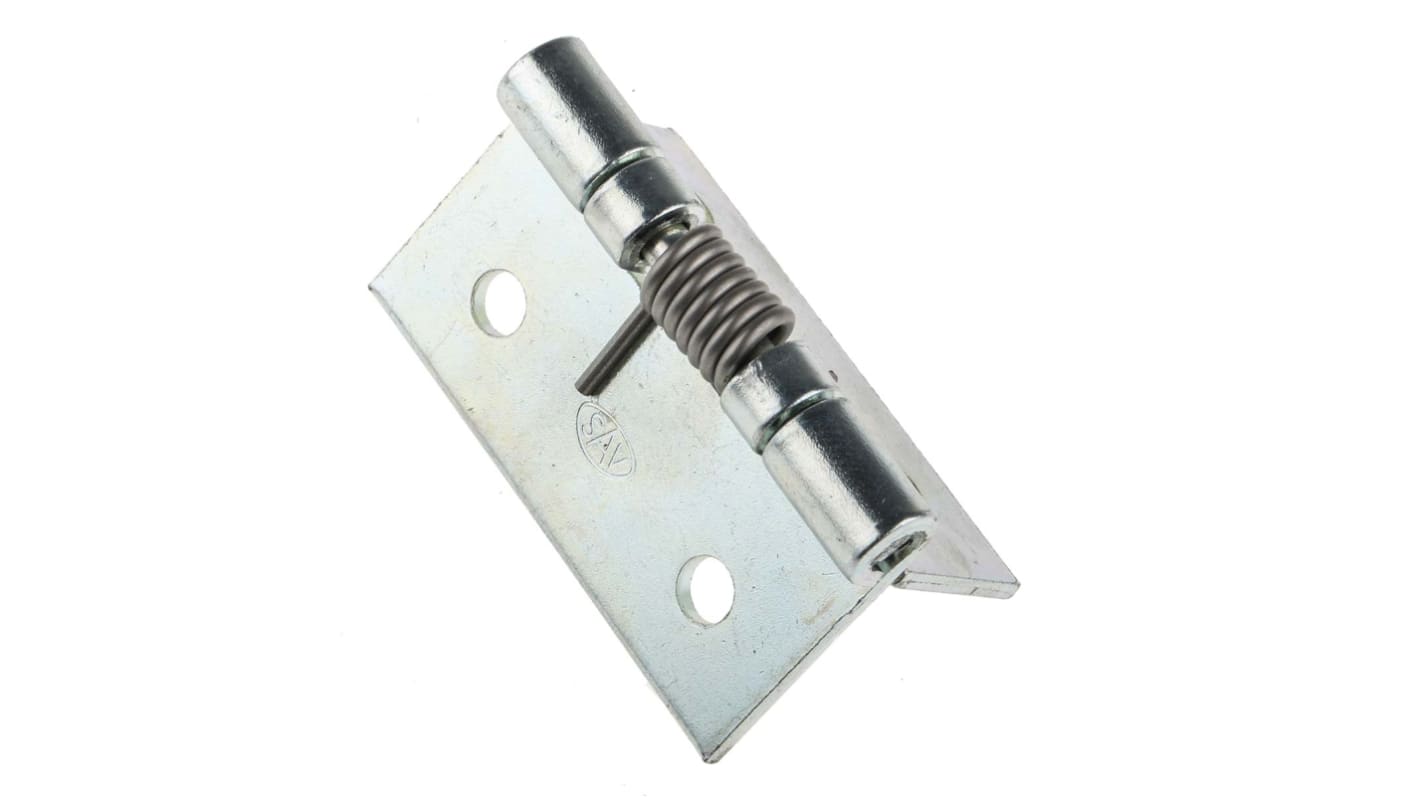 Bisagra de piano con resorte RS PRO de Acero galvanizado, dimensiones 50mm x 50mm x 2mm