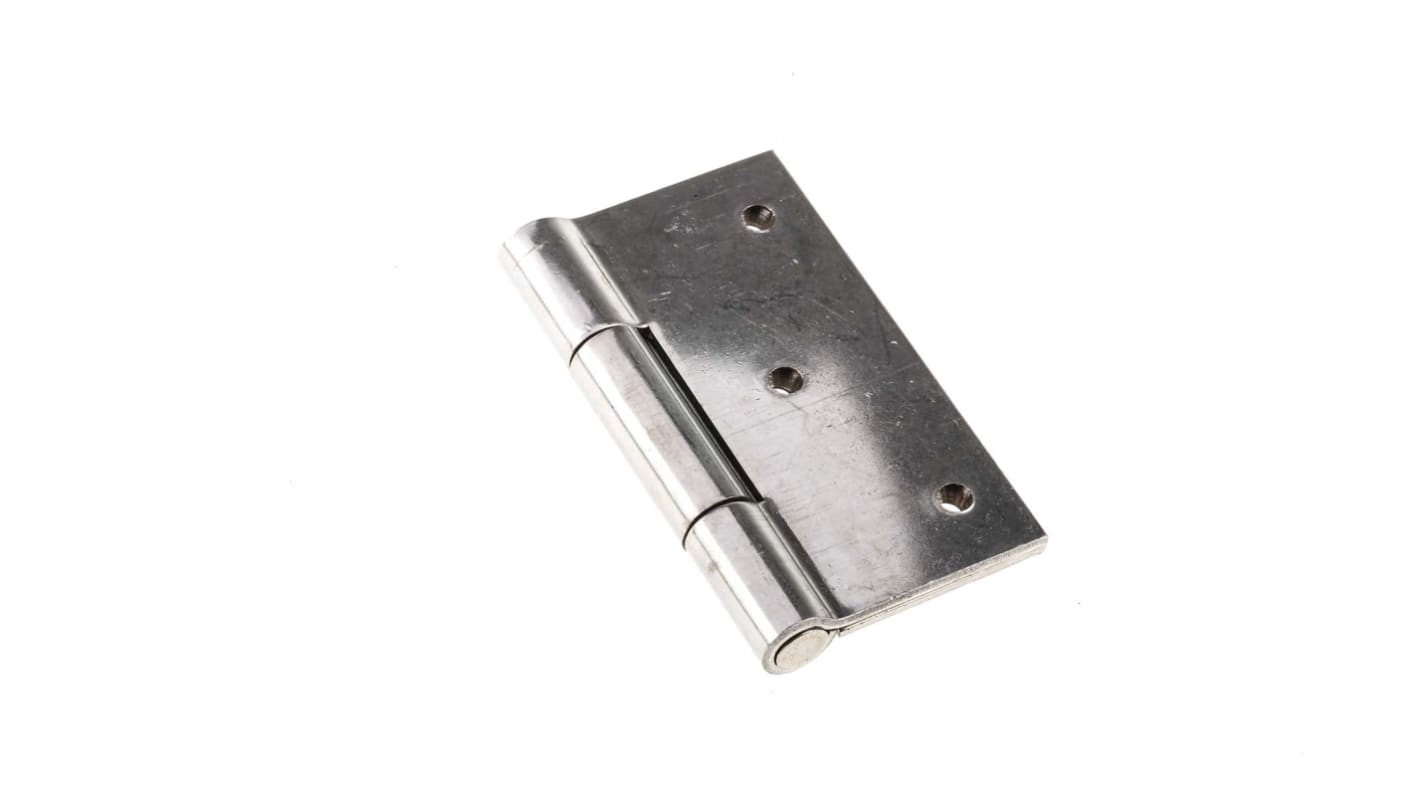 RS PRO Stainless Steel Butt Hinge, Screw Fixing, 70mm x 70mm x 2mm