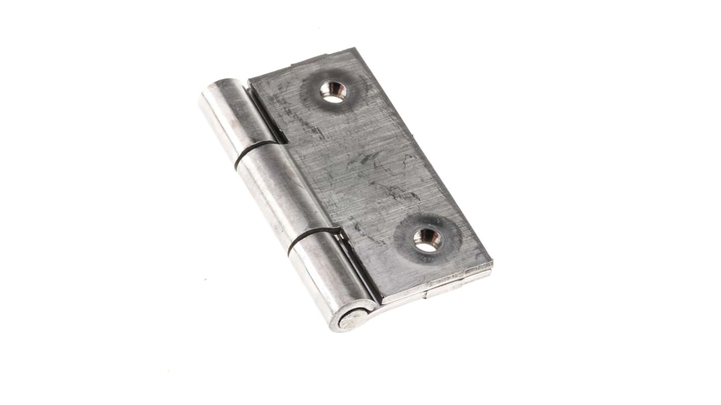 RS PRO Stainless Steel Butt Hinge, Screw Fixing, 50mm x 50mm x 2mm