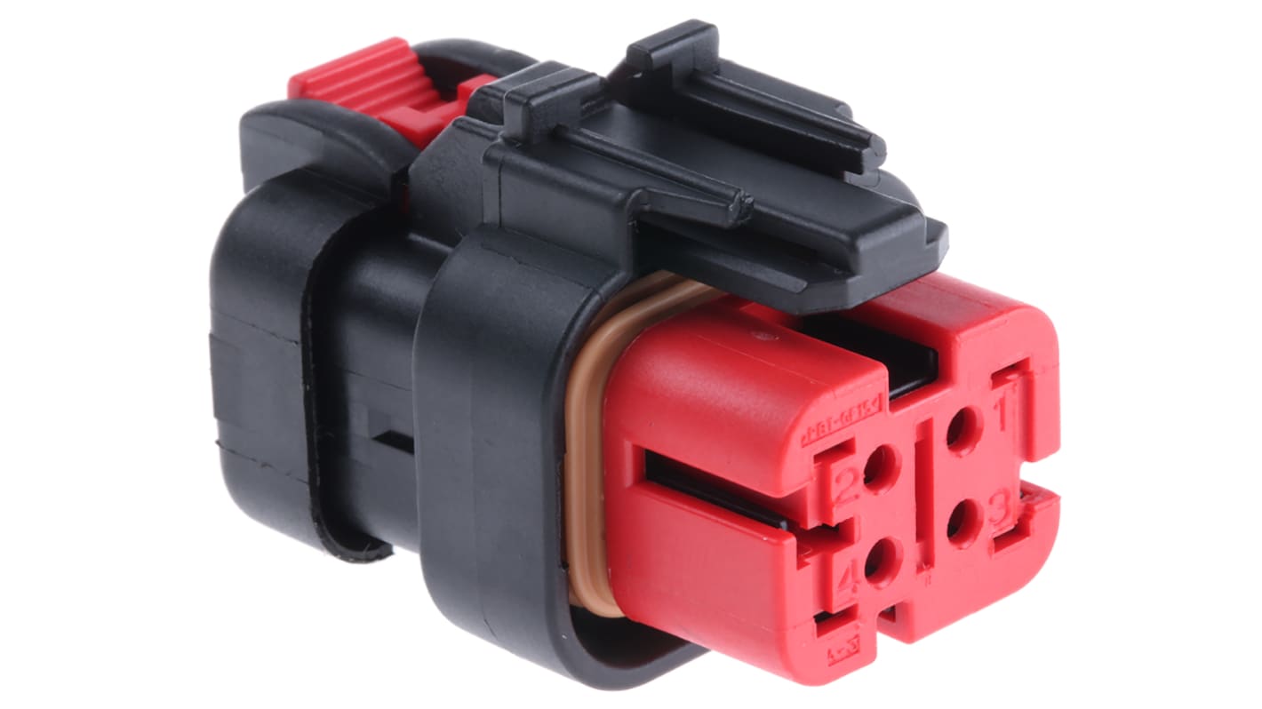 TE Connectivity, AMPSEAL 16 Automotive Connector Socket 4 Way