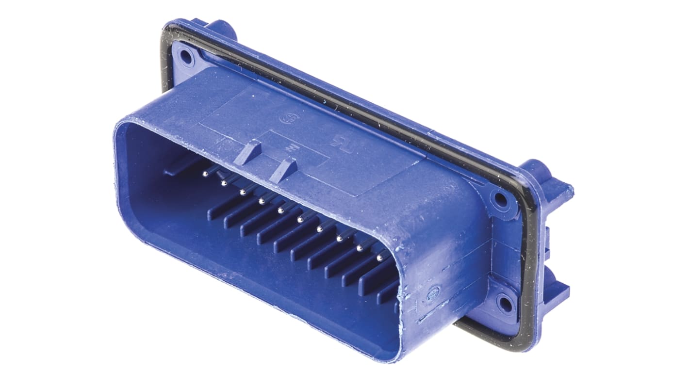 TE Connectivity AMPSEAL  Automotive, Kfz-Steckverbinder, Leiterplattensteckverbinder, Stecker, 35-polig, Blau / 3-reihig