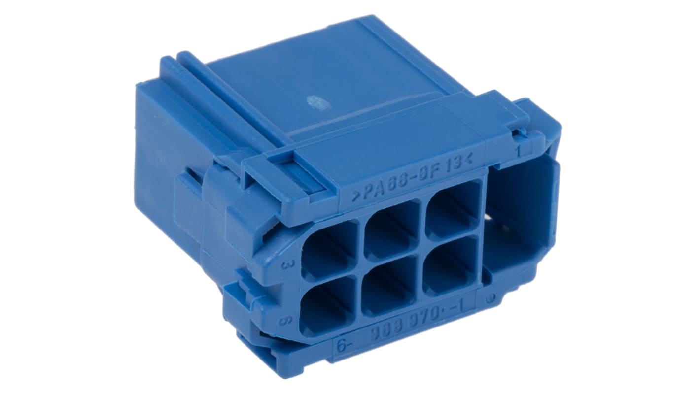 TE Connectivity AMP MCP 2.8  Automotive, Kfz-Steckverbinder Gehäuse, Buchse, 6-polig, Blau / 3-reihig