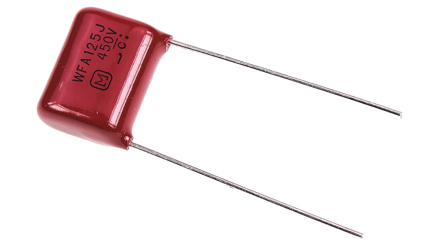 Panasonic ECWF(A) Polypropylene Film Capacitor, 450V dc, ±5%, 1.2μF, Through Hole